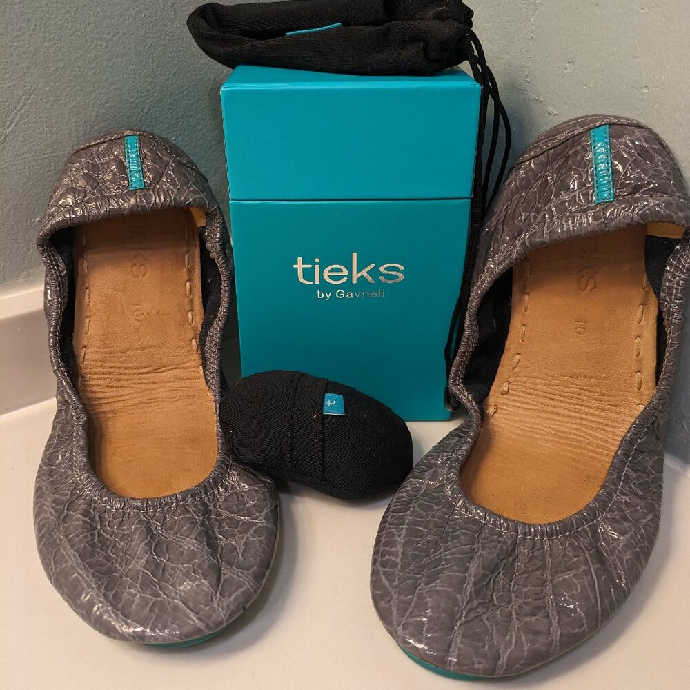 Tieks by Gavrieli | Size 10 | Slate Gray Croc